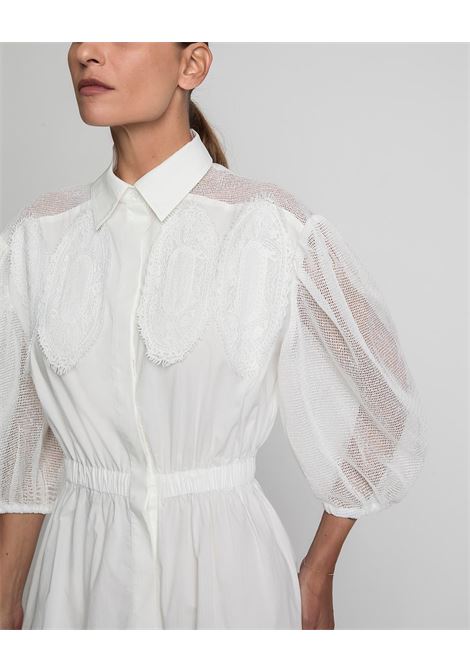 Abito lungo in cotone Simona Corsellini | P25CPABV0501WHITE